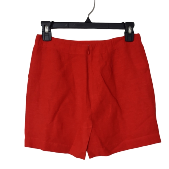 Banana Republic 00P Orange Sailor Pocket Linen Mini Skirt Nautical Button Detail - Picture 2 of 11